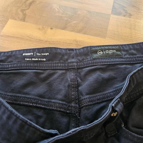 AG Adriano Goldschmied Pants Mens 38x32 Blue Everett Slim Straight Chino Stretch - Picture 3 of 7